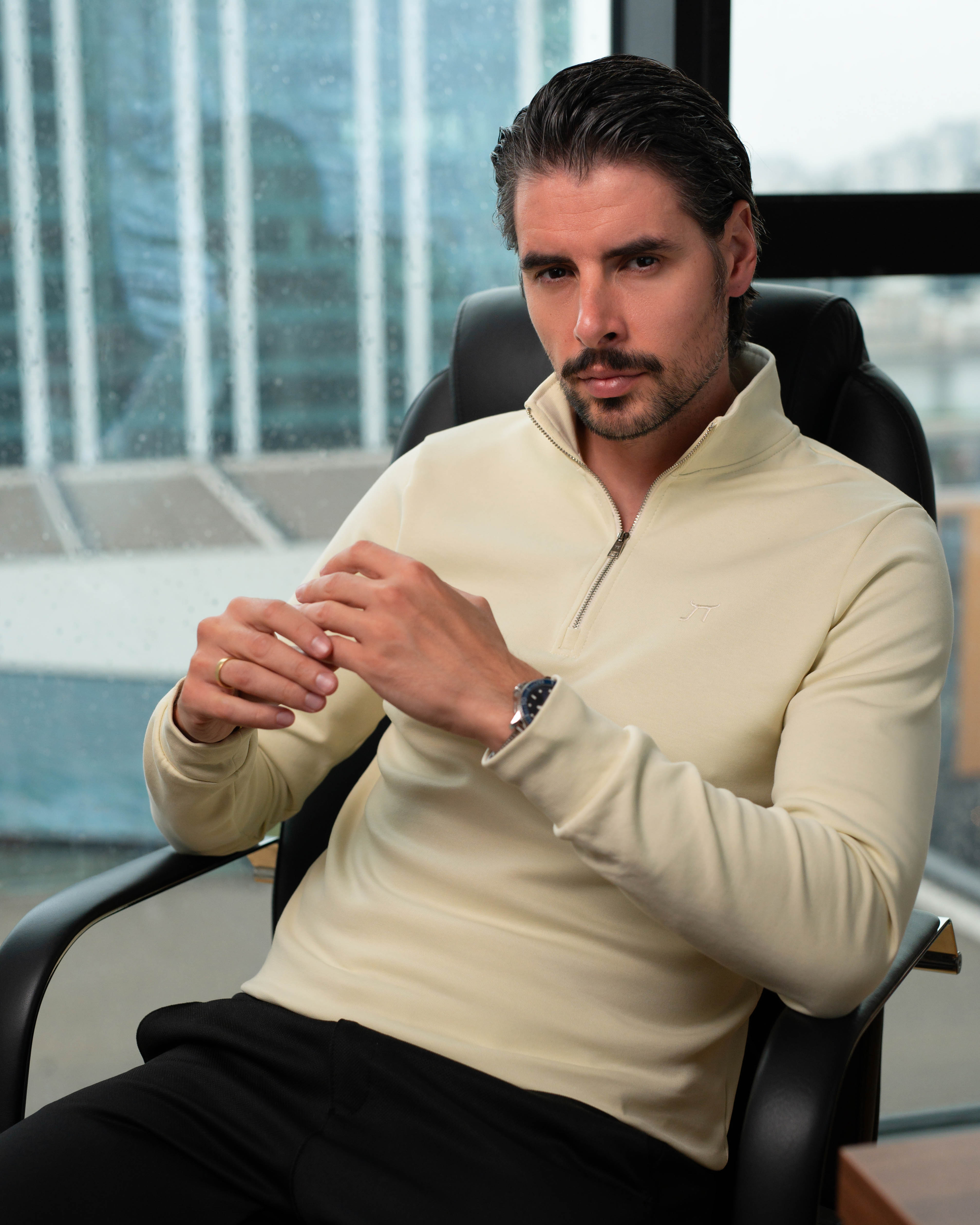 LAZARE™ RICHMOOD QUARTER-ZIP - VANILLA