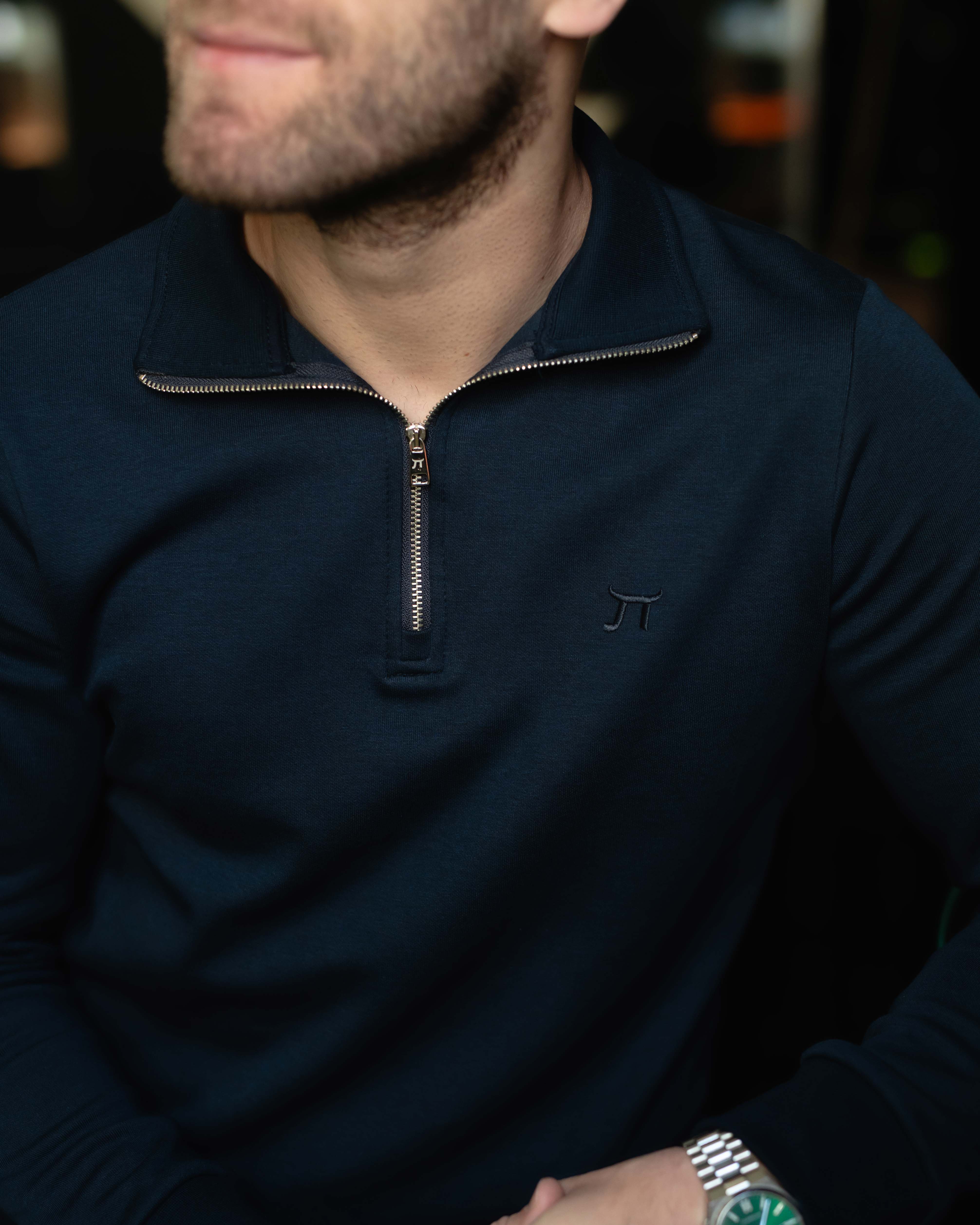 LAZARE™ RICHMOOD QUARTER-ZIP - MIDNIGHT BLUE