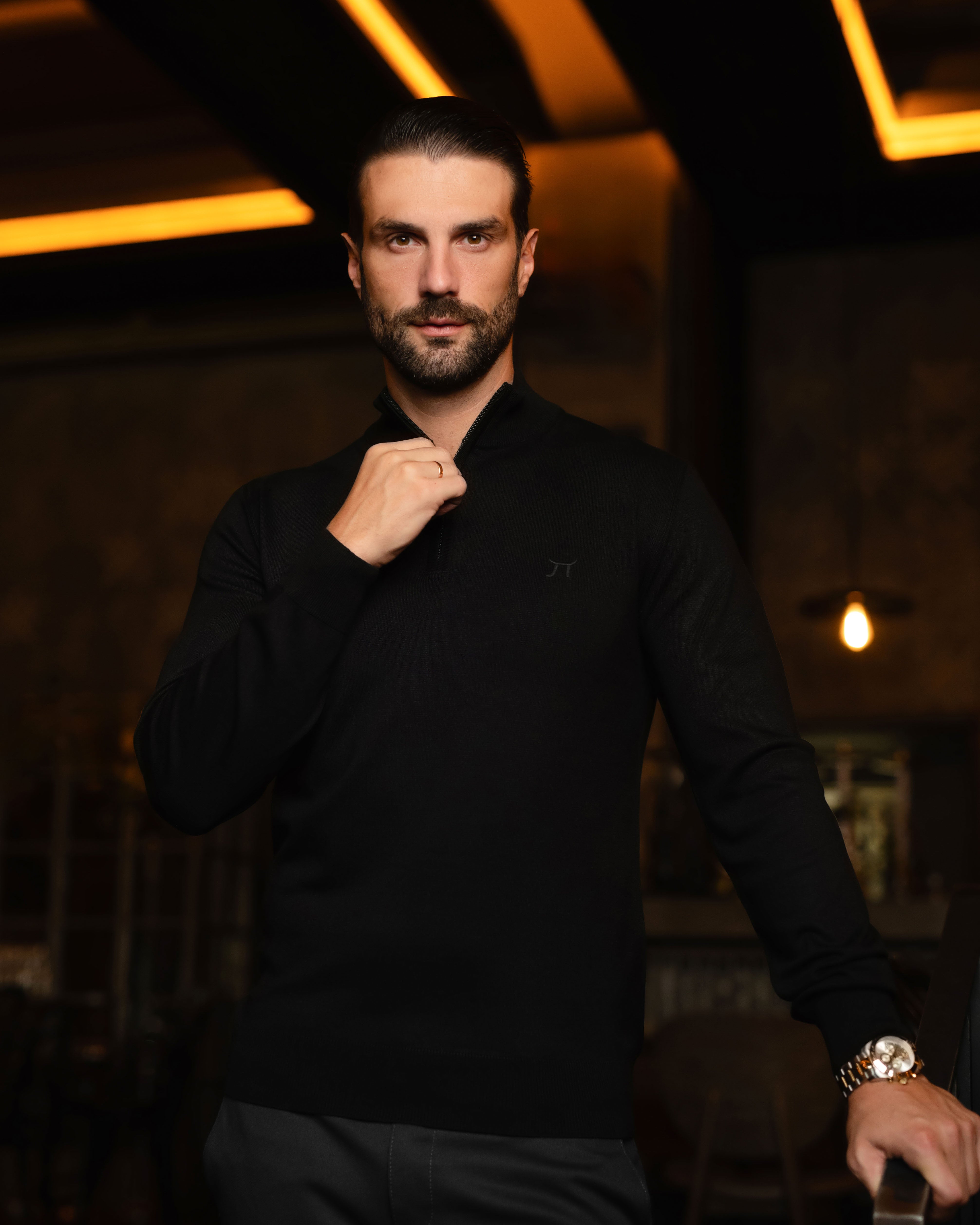 LAZARE™ CLASSIC HALF ZIP - BLACK