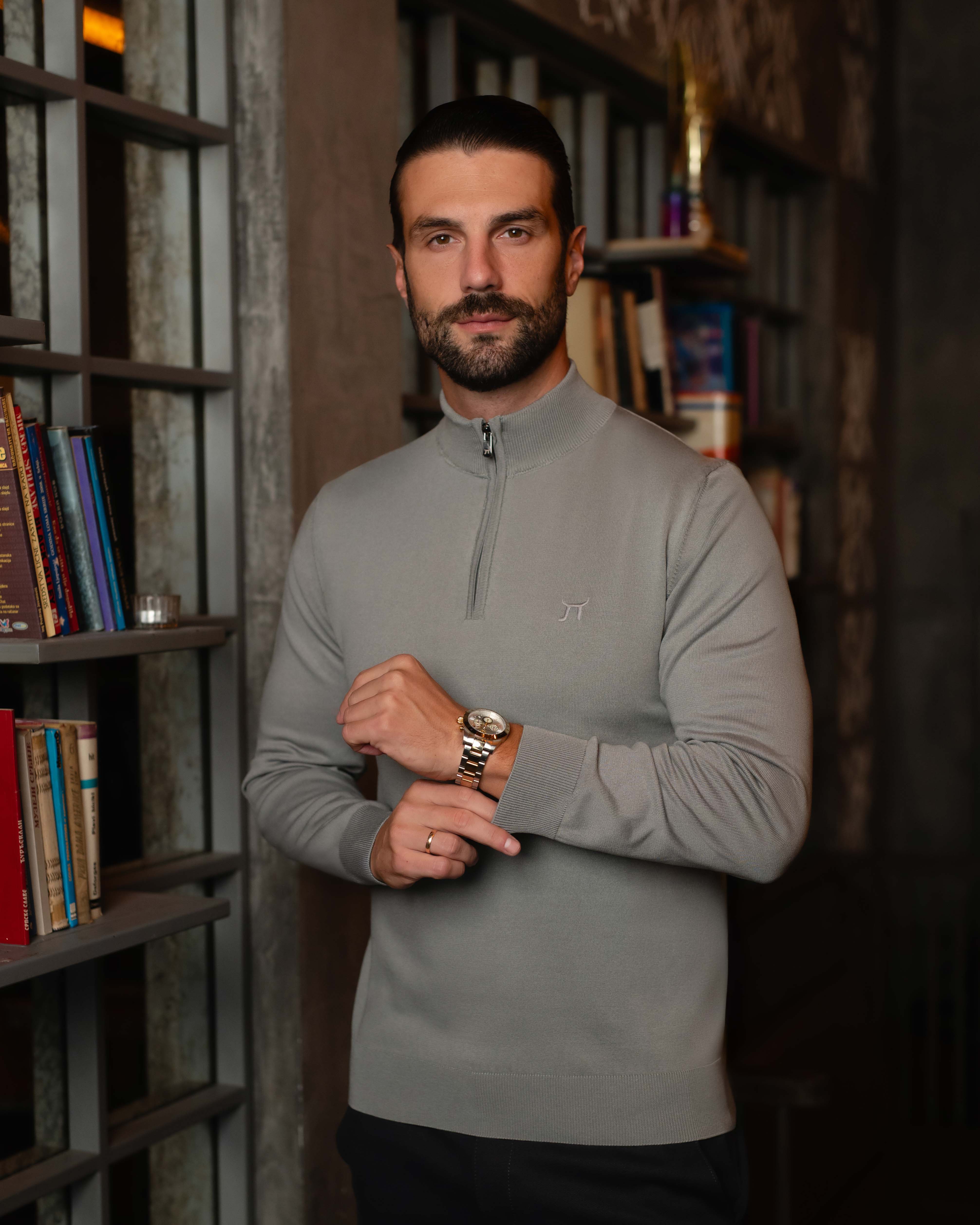 LAZARE™ CLASSIC HALF ZIP - METAL GREY